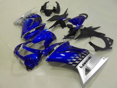 Großhandel Kawasaki ZX250R Motorrad Verkleidung 2008-2012 - Blau Silber