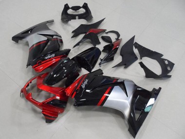 Großhandel Kawasaki ZX250R Motorrad Verkleidung 2008-2012 - Rot Silber Glanzendes Schwarz