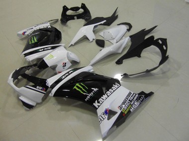 Großhandel Kawasaki ZX250R Motorrad Verkleidung 2008-2012 - Weiss Glanzendes Schwarz Grun Elf Monster