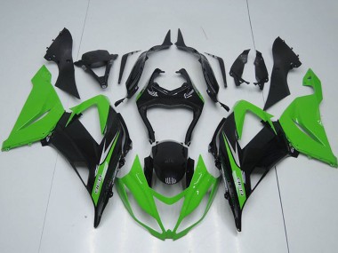 Großhandel Kawasaki ZX6R Motorrad Verkleidungen Kit 2013-2018 - Grun Glanzendes Schwarz