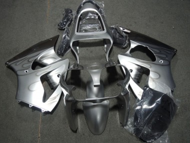 Großhandel Kawasaki ZX6R Motorrad Verkleidung 2000-2002 - Silber Grau Flamme