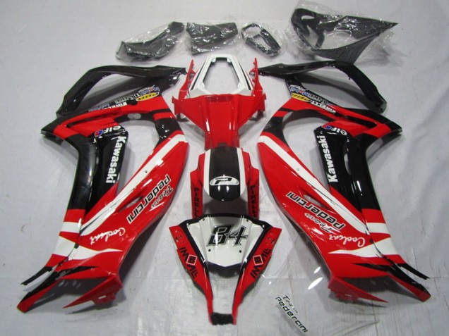 Großhandel Kawasaki ZX10R Motorrad Verkleidung 2011-2015 - Weiss Rot Schwarz Pedercini