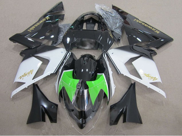 Großhandel Kawasaki ZX10R Motorrad Verkleidung 2004-2005 - Schwarz Weiss Gold Ninja