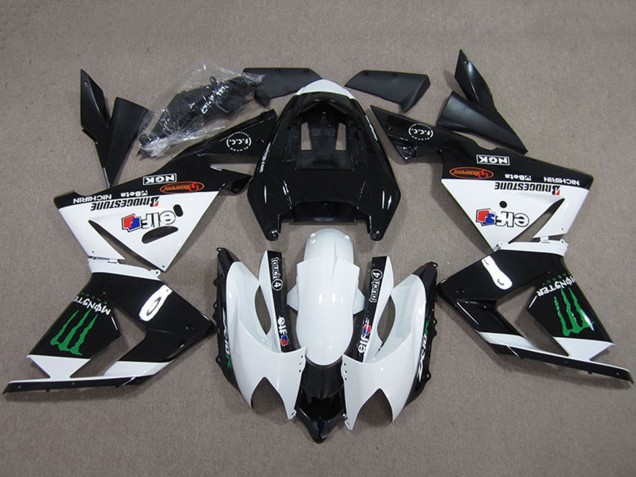 Großhandel Kawasaki ZX10R Motorrad Verkleidung 2004-2005 - Schwarz Weiss Monster