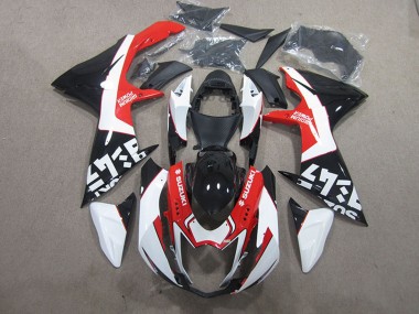 Großhandel Suzuki GSXR 600 Motorrad Verkleidung 2011-2024 - Schwarz Rot Weiss