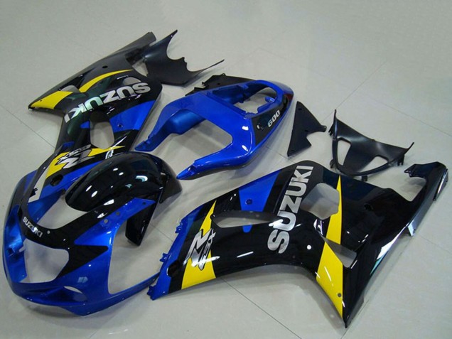 Großhandel Suzuki GSXR 750 Motorrad Verkleidung 2001-2003 - Blau Gelb Glanzendes Schwarz