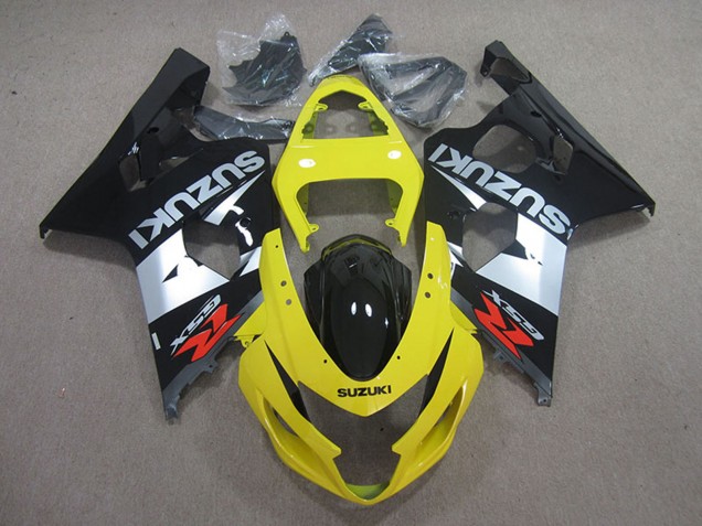 Großhandel Suzuki GSXR 750 Motorrad Verkleidung 2004-2005 - Gelb Silber Schwarz