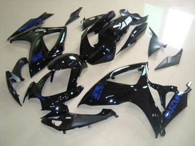 Großhandel Suzuki GSXR 750 Motorrad Verkleidung 2006-2007 - Glanzendes Schwarz Blau Aufkleber