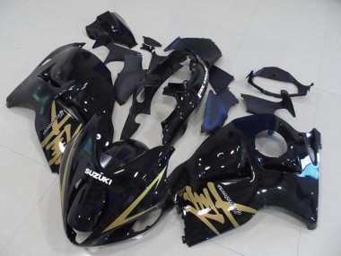 Großhandel Suzuki GSXR 1300 Hayabusa Motorrad Verkleidung 1996-2007 - Glanzendes Schwarz Gold Aufkleber