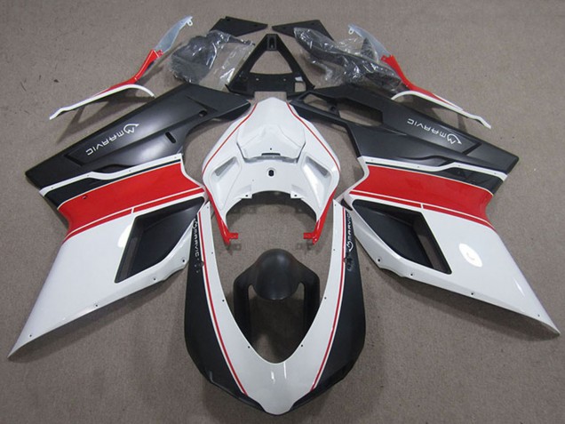 Großhandel Ducati 848 1098 1198 Motorrad Verkleidung 2007-2014 - Weiss Rot Matt Schwarz Marvic