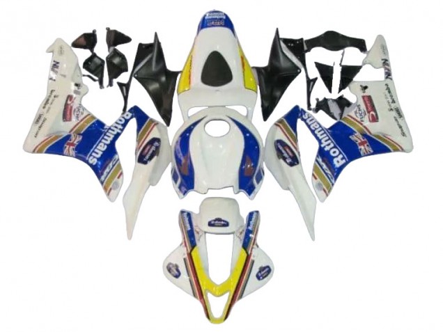 Großhandel Honda CBR600RR Motorrad Verkleidung 2007-2008 - Weiss Blau Gelb Rothmans