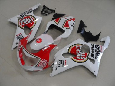 Großhandel Suzuki GSXR 1000 Motorrad Verkleidung 2000-2002 - Weiss Rot Lucky Strike