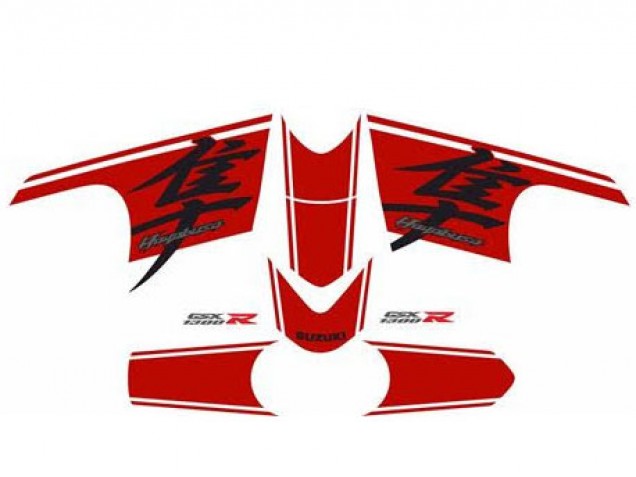 Großhandel Suzuki GSXR 1300 Hayabusa Motorrad Verkleidung 2008-2020 - Glanzendes Schwarz Rot