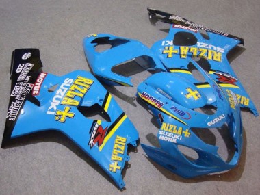 Großhandel Suzuki GSXR 750 Motorrad Verkleidung 2004-2005 - Blau Gold Schwarz Motul Rizla
