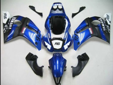 Großhandel Yamaha YZF 600 R6 Motorrad Verkleidung 1998-2002 - Blau Weiss Matt Schwarz