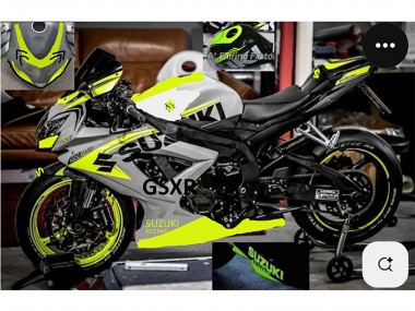 Großhandel Suzuki GSXR 750 Motorrad Verkleidung 2004-2005 - Grau Zitrone Grun Schwarz