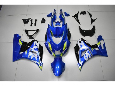 Suzuki GSXR 1000 17-23 Motorrad Verkleidungen - Blau Weißer Aufkleber