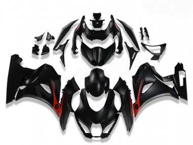 Suzuki GSXR 1000 17-23 Motorrad Verkleidungen - Schwarz Rot