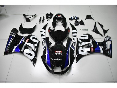Suzuki GSXR 1000 17-23 Motorrad Verkleidungen - Schwarz Weißes Motul