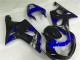 Suzuki GSXR 1000 K1 00-02 Motorrad Verkleidungen - Blau Schwarz