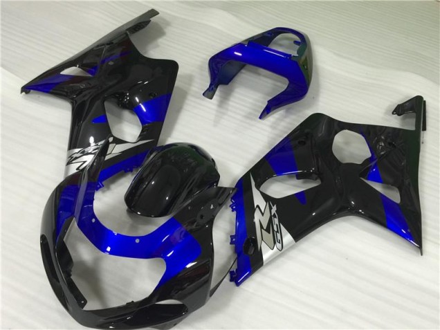 Suzuki GSXR 1000 K1 00-02 Motorrad Verkleidungen - Blau Schwarz