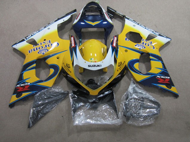 Suzuki GSXR 1000 K1 00-02 Motorrad Verkleidungen - Gelb Blau Corona Extra Suzuki GSXR 1000 K1 00-02 Motorrad Verkleidungen - Gelb Blau Corona Extra
