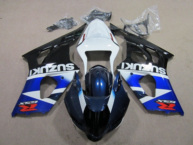 Suzuki GSXR 1000 K3 03-04 Motorrad Verkleidung - Blau Weißer Aufkleber Suzuki GSXR 1000 K3 03-04 Motorrad Verkleidung - Blau Weißer Aufkleber