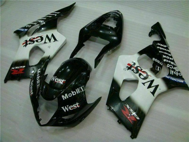 Suzuki GSXR 1000 K3 03-04 Motorrad Verkleidung - Weiß Schwarz Suzuki GSXR 1000 K3 03-04 Motorrad Verkleidung - Weiß Schwarz
