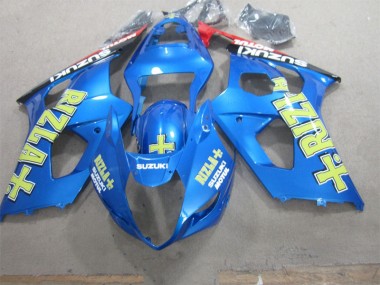 Suzuki GSXR 1000 K3 03-04 Motorrad Verkleidungen - Blau Gelb Rizla