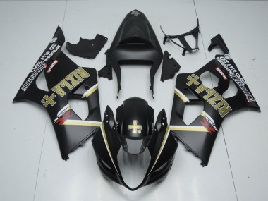 Suzuki GSXR 1000 K3 03-04 Motorrad Verkleidungen - Matt Schwarzer Rizla