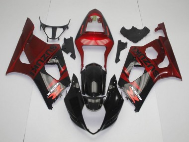 Suzuki GSXR 1000 K3 03-04 Motorrad Verkleidungen - Schwarz Rot