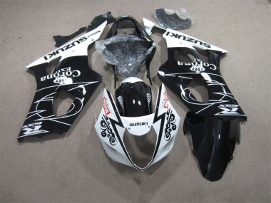 Suzuki GSXR 1000 K3 03-04 Motorrad Verkleidungen - Schwarz Weiß Corona Extra Motul