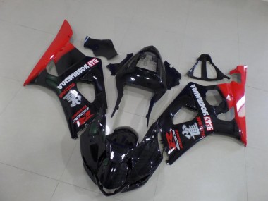 Suzuki GSXR 1000 K3 03-04 Motorrad Verkleidungen - Schwarz und Rot