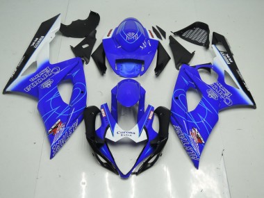 Suzuki GSXR 1000 K5 05-06 Motorrad Verkleidungen - Blau Corona