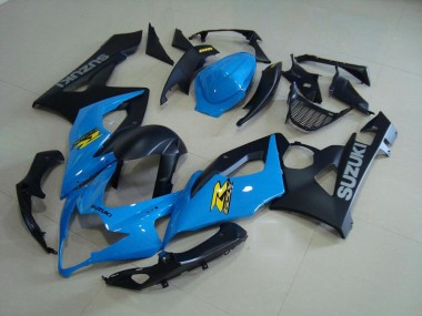 Suzuki GSXR 1000 K5 05-06 Motorrad Verkleidungen - Blau und Matt Schwarz