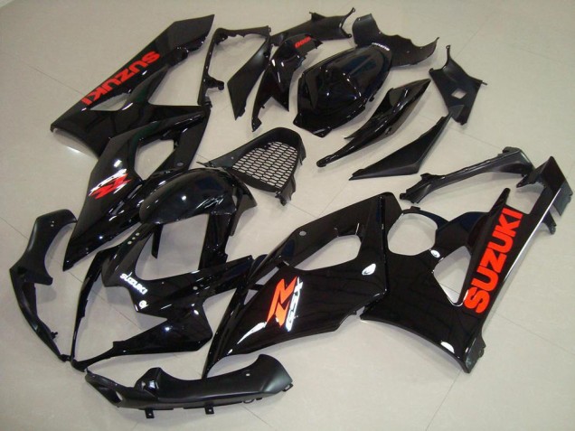 Suzuki GSXR 1000 K5 05-06 Motorrad Verkleidungen - Glänzend schwarz roter Aufkleber Suzuki GSXR 1000 K5 05-06 Motorrad Verkleidungen - Glänzend schwarz roter Aufkleber