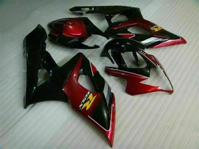 Suzuki GSXR 1000 K5 05-06 Motorrad Verkleidungen & Plastik - Rot Schwarz
