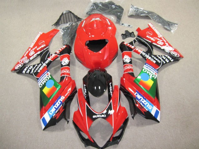 Suzuki GSXR 1000 K7 07-08 Motorrad Verkleidung - Rot Schwarz Suzuki GSXR 1000 K7 07-08 Motorrad Verkleidung - Rot Schwarz