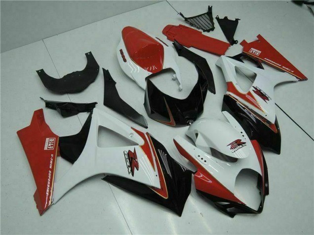 Suzuki GSXR 1000 K7 07-08 Motorrad Verkleidung - Rot Weiß Suzuki GSXR 1000 K7 07-08 Motorrad Verkleidung - Rot Weiß