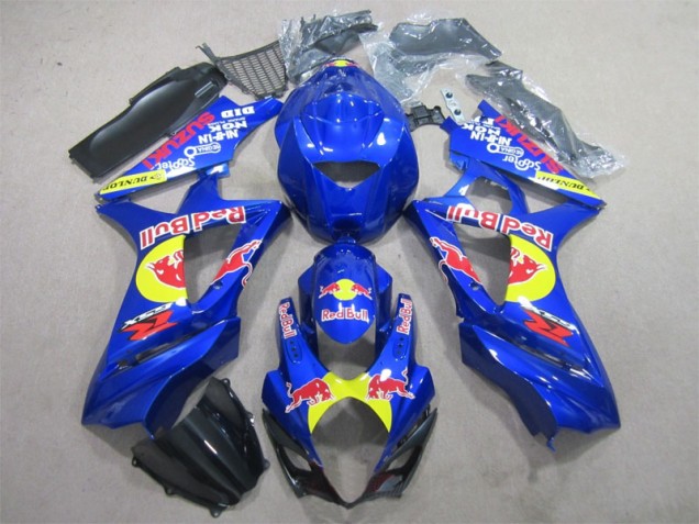 Suzuki GSXR 1000 K7 07-08 Motorrad Verkleidungen - Blau Rot Bull