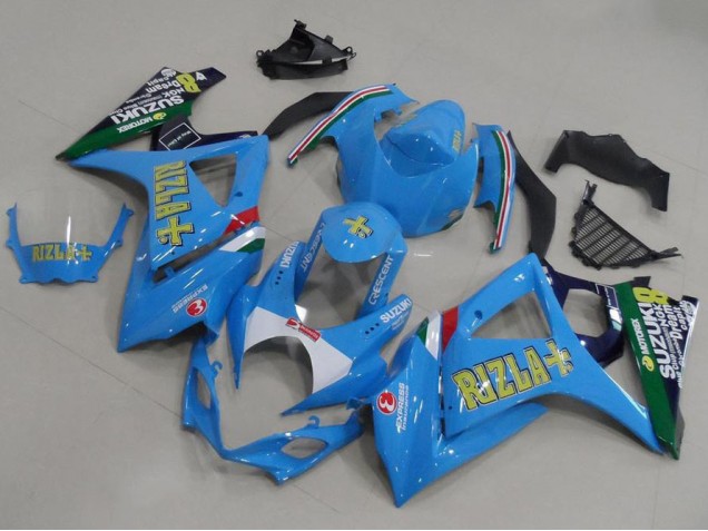 Suzuki GSXR 1000 K7 07-08 Motorrad Verkleidungen - Hell blau Rizla