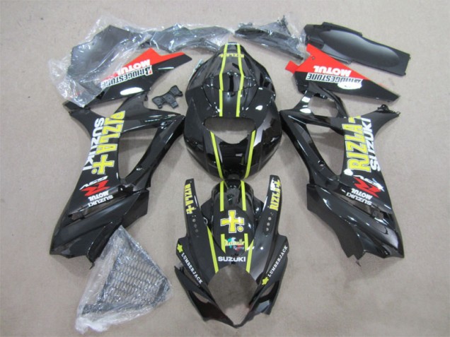 Suzuki GSXR 1000 K7 07-08 Motorrad Verkleidungen - Schwarz Gelb Rizla