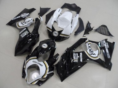 Suzuki GSXR 1000 K7 07-08 Motorrad Verkleidungen - Schwarzer Lucky Strike