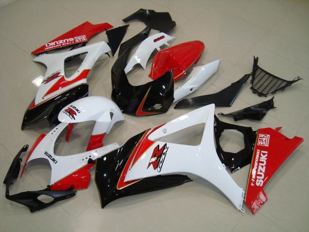 Suzuki GSXR 1000 K7 07-08 Motorrad Verkleidungen - Weiß Rot Schwarz Suzuki GSXR 1000 K7 07-08 Motorrad Verkleidungen - Weiß Rot Schwarz