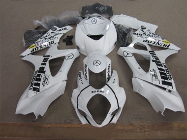 Suzuki GSXR 1000 K7 07-08 Motorrad Verkleidungen - Weiß Schwarz Jordan