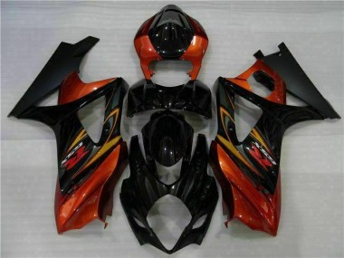 Suzuki GSXR 1000 K7 07-08 Motorrad VollVerkleidungen & Plastik - Schwarz