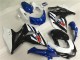 Suzuki GSXR 1000 K9 09-16 Motorrad Verkleidung - Weiß Blau Schwarz Suzuki GSXR 1000 K9 09-16 Motorrad Verkleidung - Weiß Blau Schwarz