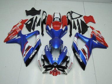 Suzuki GSXR 1000 K9 09-16 Motorrad Verkleidungen - Blau und Rot