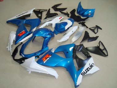 Suzuki GSXR 1000 K9 09-16 Motorrad Verkleidungen - Blaur und Weißer OEM Stil