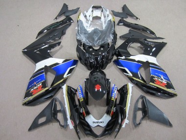Suzuki GSXR 1000 K9 09-16 Motorrad Verkleidungen - Schwarzer Dunkel Hund